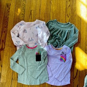 Bundle 4 girl tops. Cat and Jack 5t